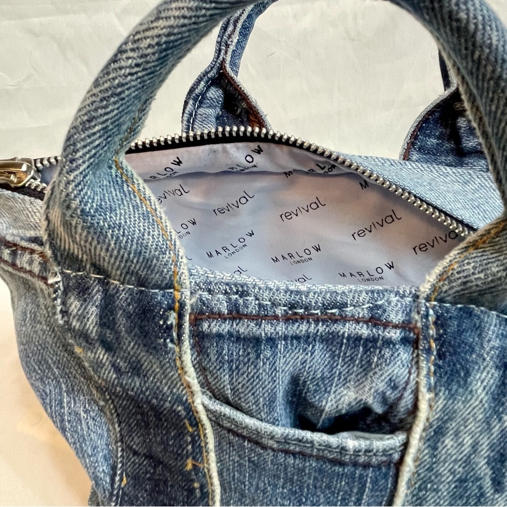 Mini Denim Tote made by Marlow London and Revival London. - Picture 4 of 7